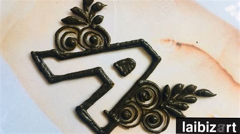 A अक्षर से मेहंदी लगाना . Alphabet "A "mehndi design /easy alphabet design for ...