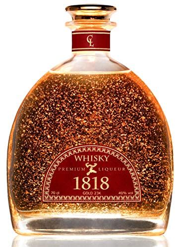 Whisky 1818 Gold 23k Single Malt Scotch Premium Whisky Gold Liqueur