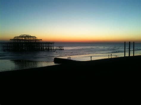 West Pier Brighton Sunset Brighton And Hove Brighton Brighton Uk