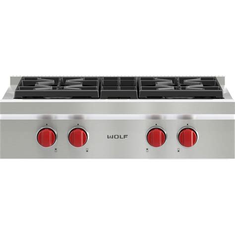 Best Buy Wolf 30 Built In Gas Cooktop With 4 Burners Srt304