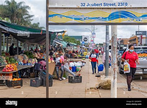 Food Market Stalls In The Main Street Of The Town Piet Retief Mkhondo