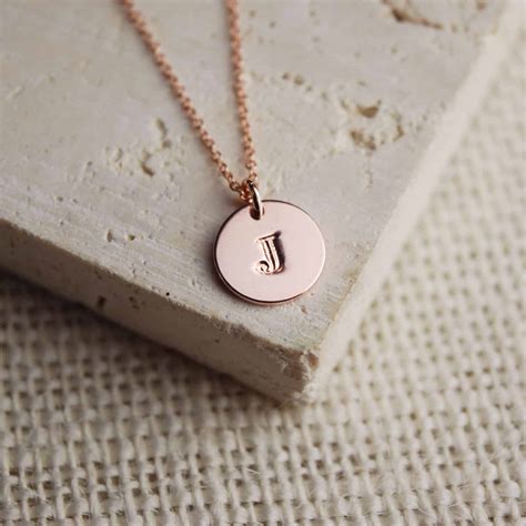 Personalised Rose Gold Letter Necklace Make It With Words