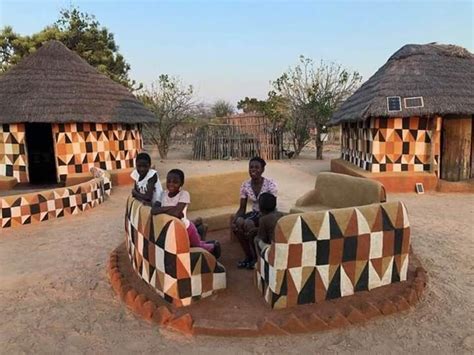 Huts Designed By The Women Of Matobo In The Matabeleland South Province