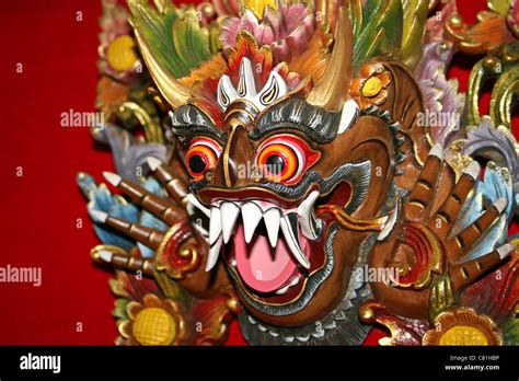 A Balinese Barong Mask Stock Photo Alamy