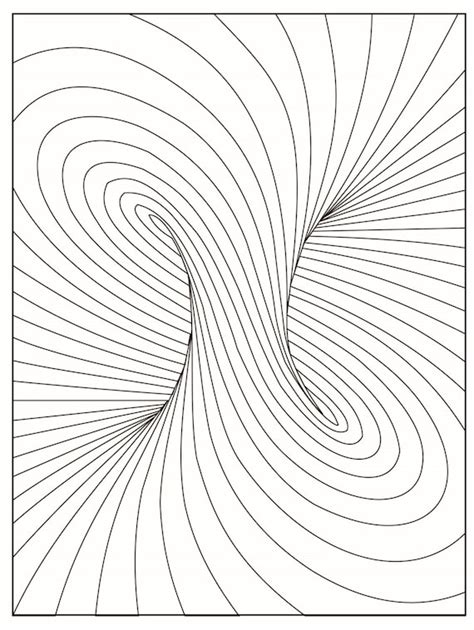 Optical Illusion Coloring Page Languageen Optical Illusion Coloring