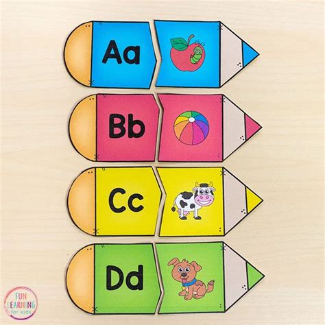 Pencil Alphabet Puzzles Printable For Back To School Alphabet