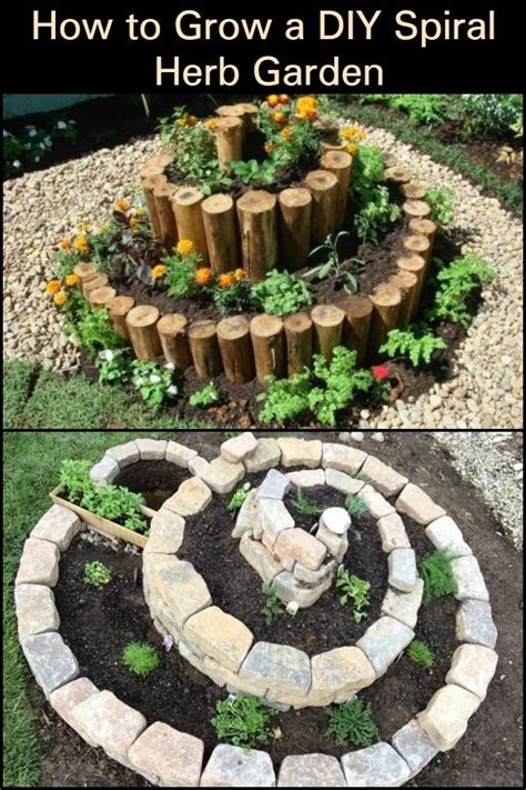 How To Make A Diy Spiral Herb Garden Spiral Garden Herb Garden