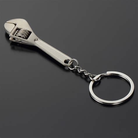 Mini Wrench Spanner Key Chain Ring Keyring Metal Keychain Adjustable