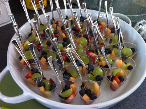 Snacks für party appetizers for party appetizer recipes fruit party individual appetizers party food bars salad rainbow fruit salad with honey lime glaze. Mini fruit salad in shot glasses. Perfect little tea party ...