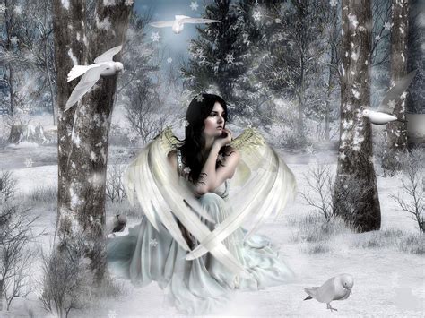 Winter Fairy Wallpapers Top Free Winter Fairy Backgrounds Wallpaperaccess