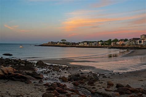 Front Beach Rockport Ma At Sunser Photograph By Toby Mcguire Fine Art America