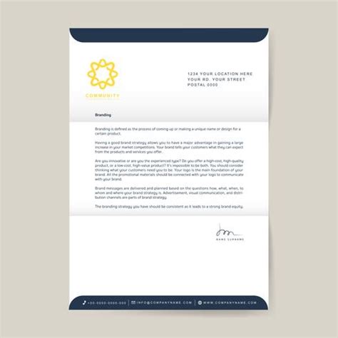 This bank letterhead template is created by the talented graphic designers at fotor. Sample Letterhead - FREE DOWNLOAD - Aashe