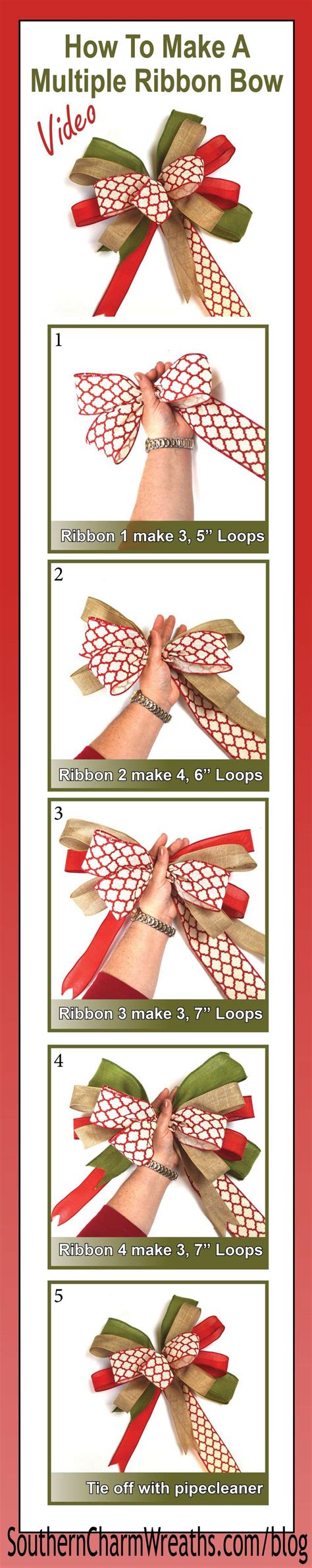 Maybe you would like to learn more about one of these? How to Make a Bow with Multiple Ribbons | Christmas bows ...