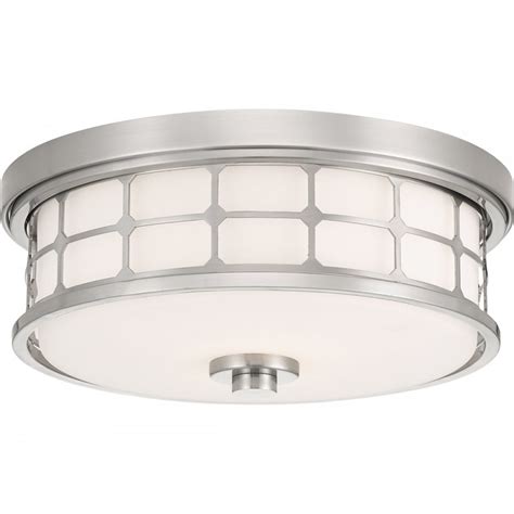 Free delivery over £40 to most of the uk great selection excellent customer service find everything for a beautiful home. Flush Fit Bathroom Ceiling Light in Opal Glass with Nickel ...