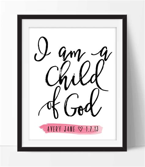 I Am A Child Of God Lds Print Bible Verse Printable
