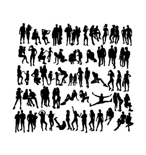 People Activity Silhouettes Stock Vector Illustration Of Silhouettes