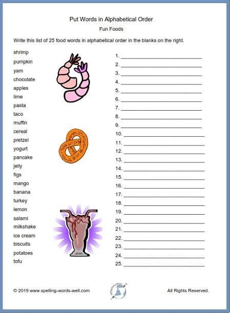 The second and third example above would make sense if there were several types of . Pin by kumari on English | Alphabetical order worksheets ...