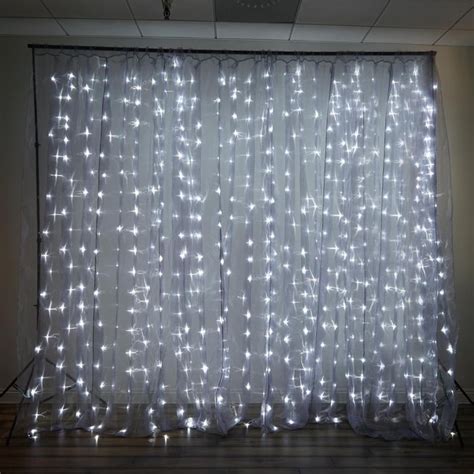 Efavormart 20 Ft X 10 Ft Led Lights Organza Backdrop Curtain