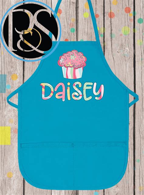 Personalized Patterned Name Apron Kid Custom Ts Pretend Etsy
