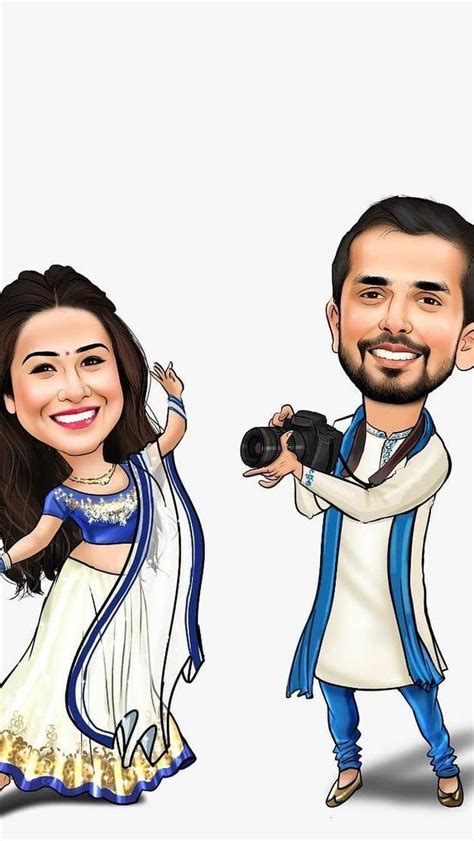 Cute Caricature Of The Indian Couple C Wedding Prashant Art An