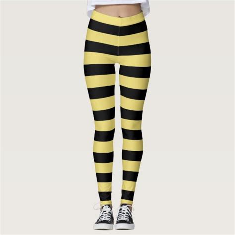 Black And Yellow Stripes Bumble Bee Leggings