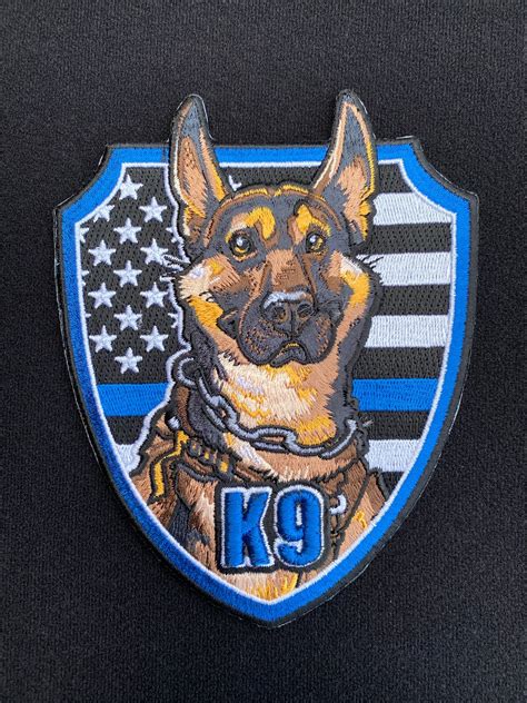 German Shepard Thin Blue Line K9 Patch Tactical Tommy