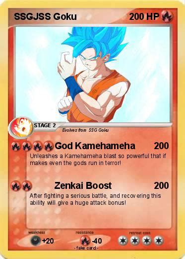 Pokémon Ssgjss Goku God Kamehameha My Pokemon Card