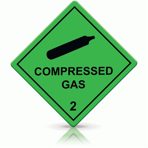 Buy Compressed Gas 2 Labels Hazard Warning Diamonds