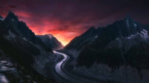 1920x1080 1920x1080 Nature Landscape Glaciers Mountain Sunset Alps