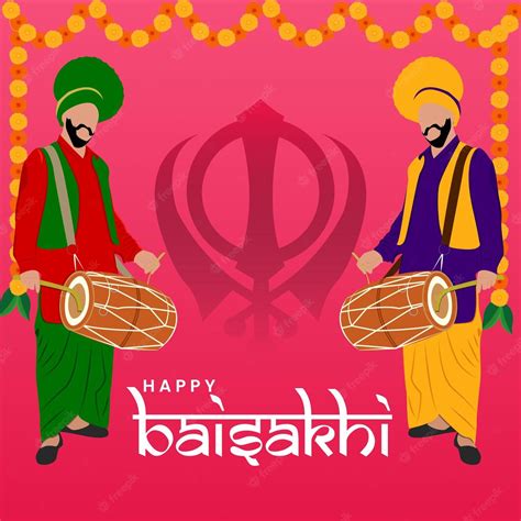 Premium Vector Happy Baisakhi Punjabi Festival Images With Sikh