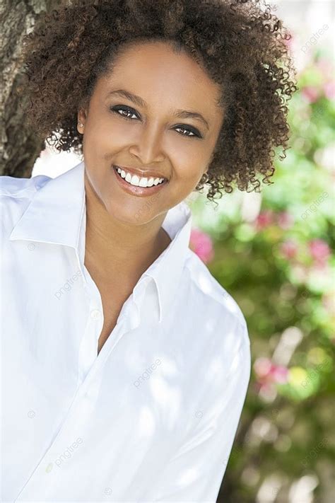 Beautiful Young Mixed Race Black African American Woman With Perfect