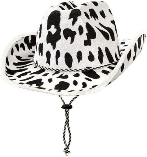 Beistle Cow Print Cowboy Hat One Size Fits Most Adjustable Chin
