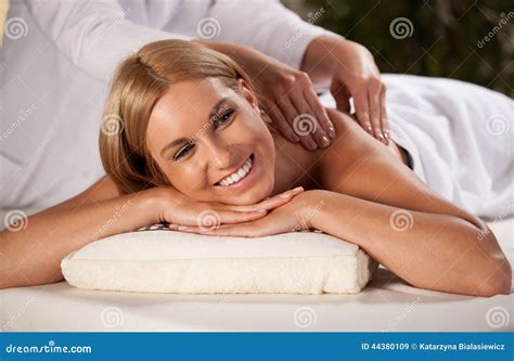 Beautiful Woman During Massage Stock Image Image Of Attractive Massage