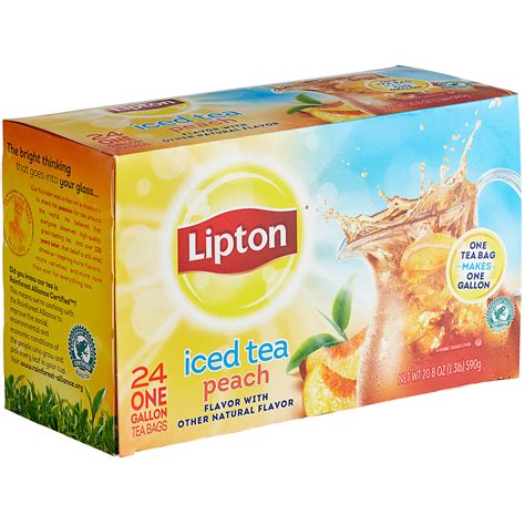 Lipton Iced Black Gallon Tea Bags W Peach 48case