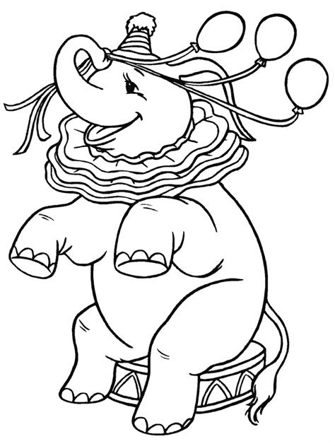 Printable Circus 9 Animals Coloring Pages