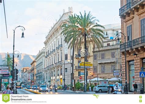 The Crowded Streets Of Palermo Editorial Image Image Of Palace