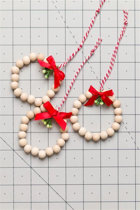 How To Make Wood Bead Christmas Ornaments Kippi At Home Beaded