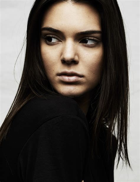 Kendall Jenner Women Model Face Long Hair Dark Hair Wallpaper