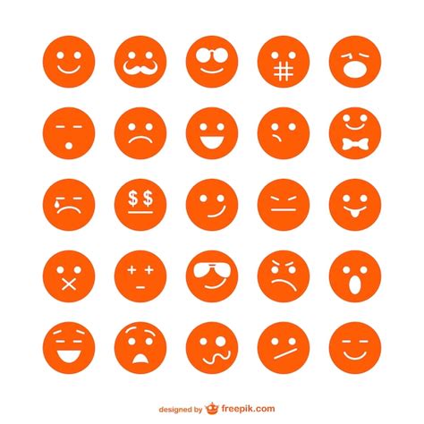 Free Orange Emoticons Collection Nohatcc