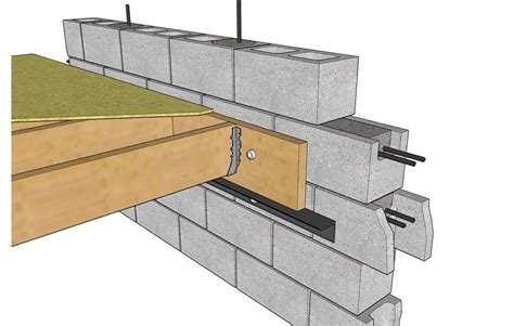 A Drawing Of A Wall With Some Concrete Blocks Attached To It