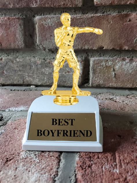 Boxer Trophy Strong Guy Award Best Boyfriend Trophy Etsy