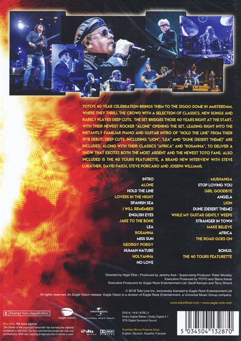 Toto - 40 tours around the sun - Live 2018 - (DVD) - musik