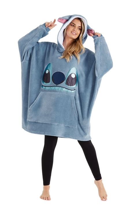 Disney Stitch Ohana Hoodie Blanket Sherpa Fleece Oversized Hoodie Stitch Disney Ts Hoodie