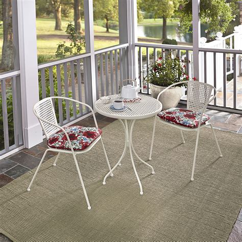 See more ideas about bistro table set, bistro table, small dining. Mason Green Emelle 3 Piece Steel Mesh Bistro Set- White ...