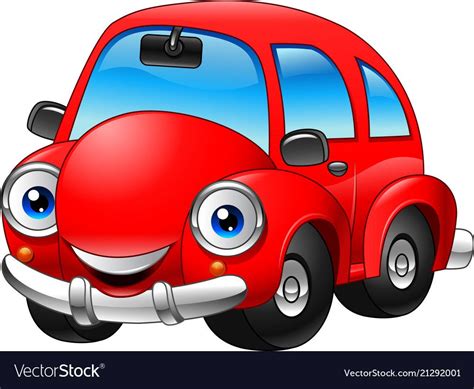 Happy Cartoon Car Cartoon Couple Cartoon Cars Characters Car Vector