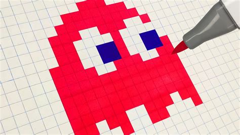 How To Draw Pac Man Ghost Pixel Art Drawing Pac Man Ghost Pixel Art