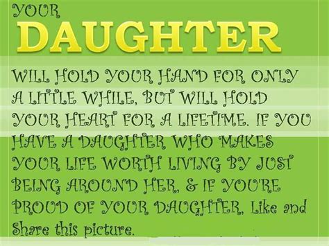 a touching quote a father holds his daughter s hand