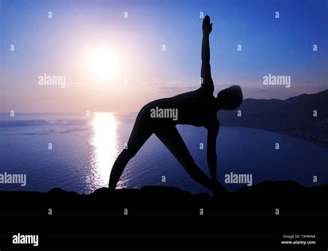 Sunrise Yoga Concept Stock Photo Alamy