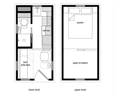 Tiny House Floor Plans With Lower Level Beds Tinyhousedesign