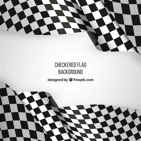 Premium Vector Checkered Flag Background With Realistic Design